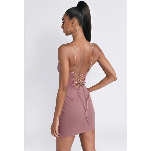 Tobi The Low Down Marsala Bodycon Dress Size Large - Picture 3 of 9